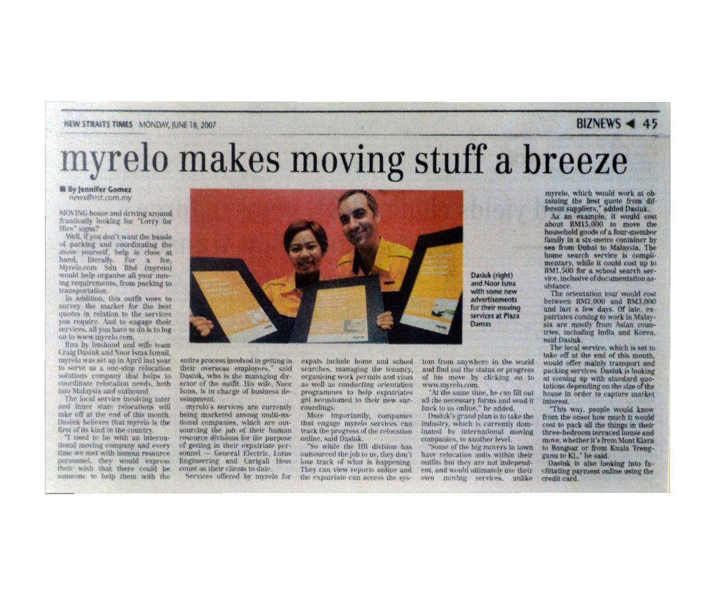 myrelo press release