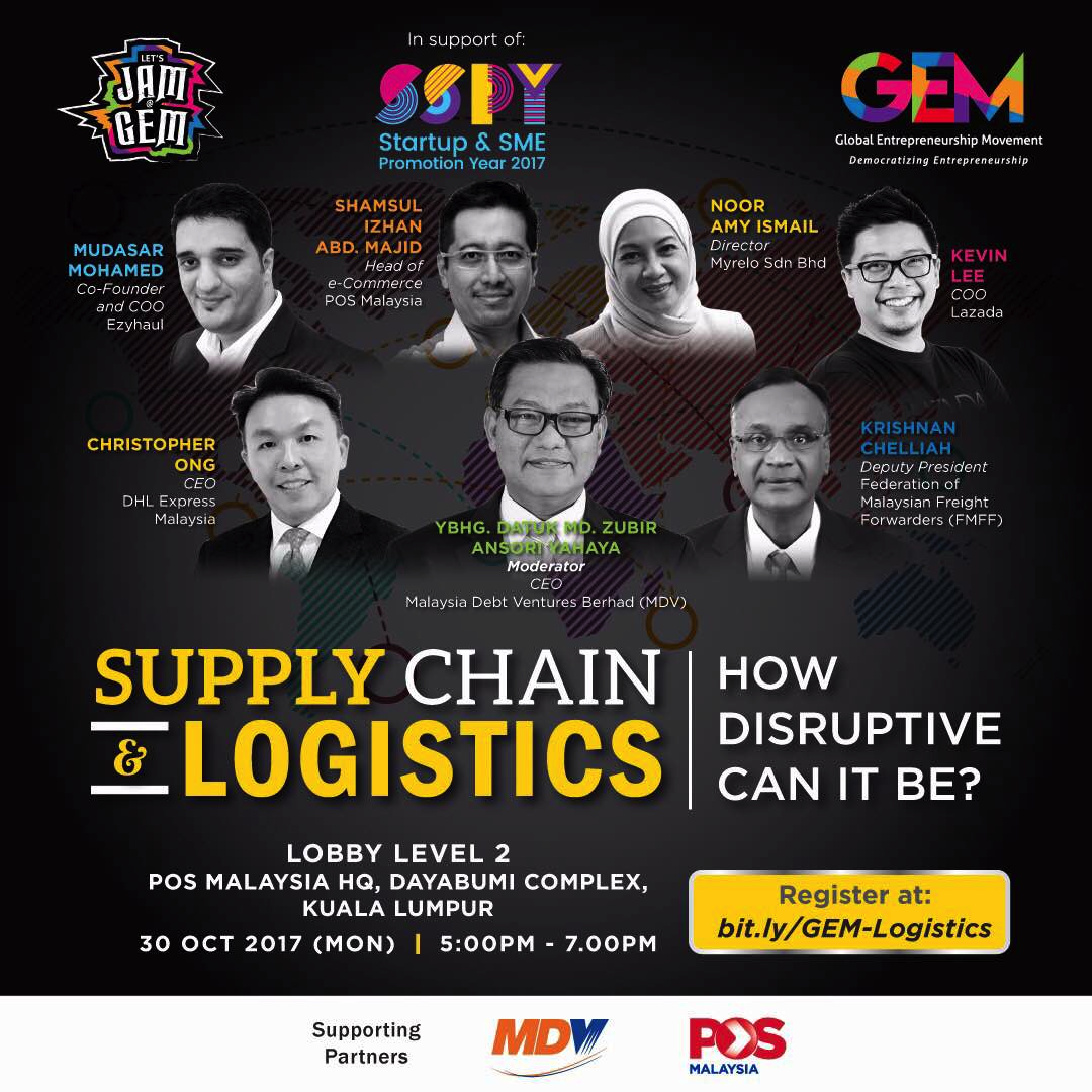 supply chain and logistics talk poster